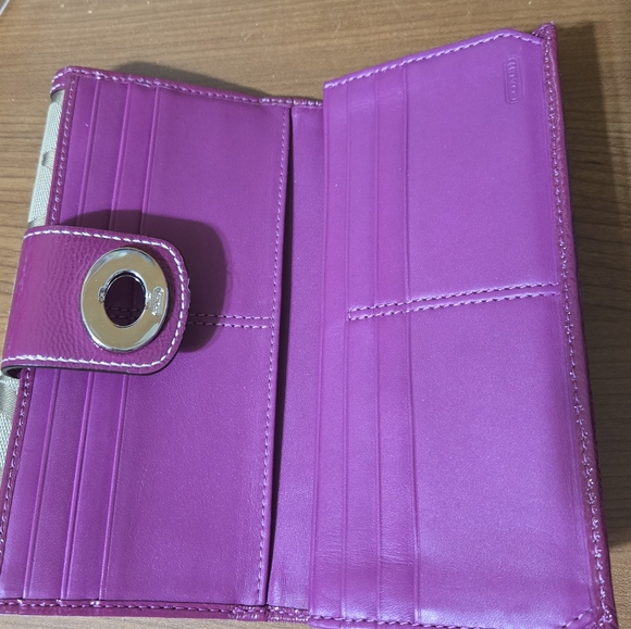 Coach Gray and Purple Wallet - Picture 3 of 6